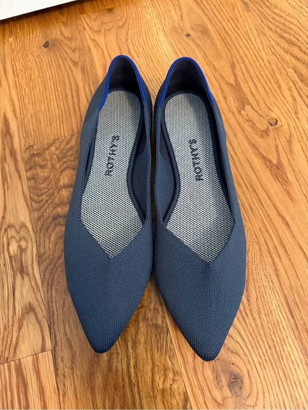 Rothy's The Point Navy Blue Pointed Toe Flats Size 8.5